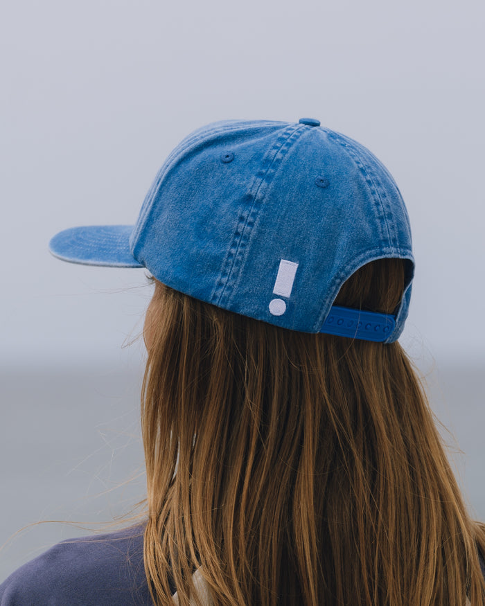 Americana Dad Hat - Sunbleached Cobalt + White