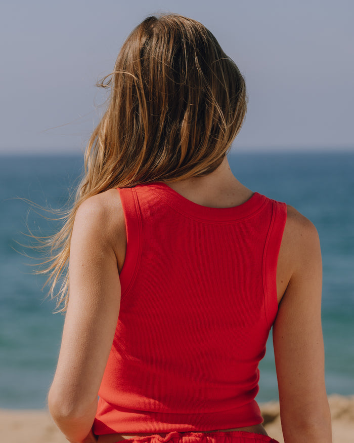 Logo Ribbed Tank - Heart