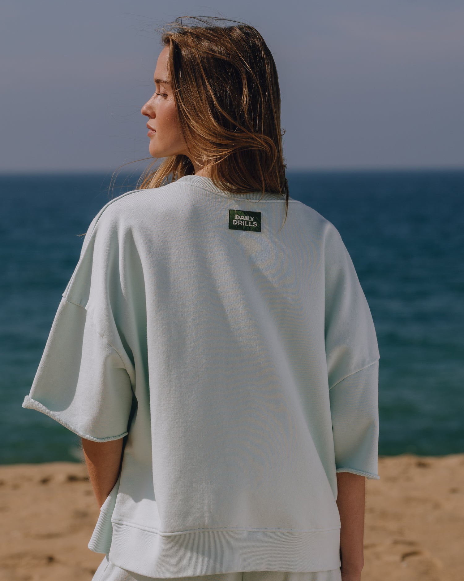 Cropped Sleeve Daily Crew - Lake Day – shopdailydrills