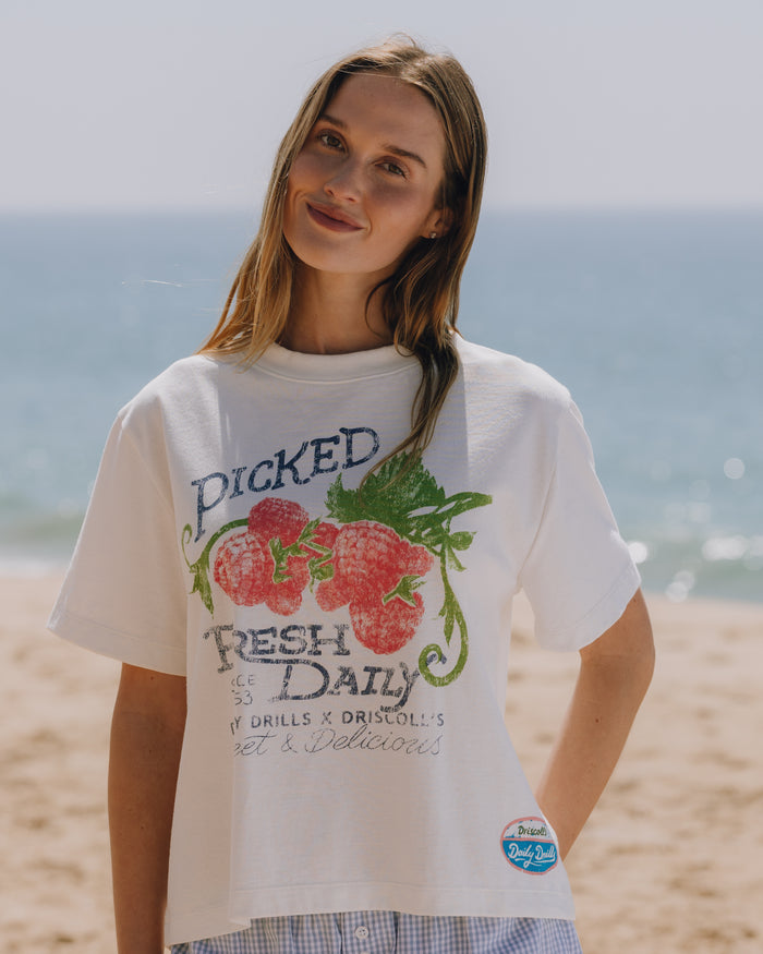 Picked Fresh Daily Vintage Tee - White