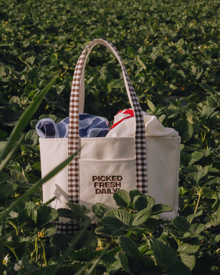 Picked Fresh Daily Tote - Cream + Mocha