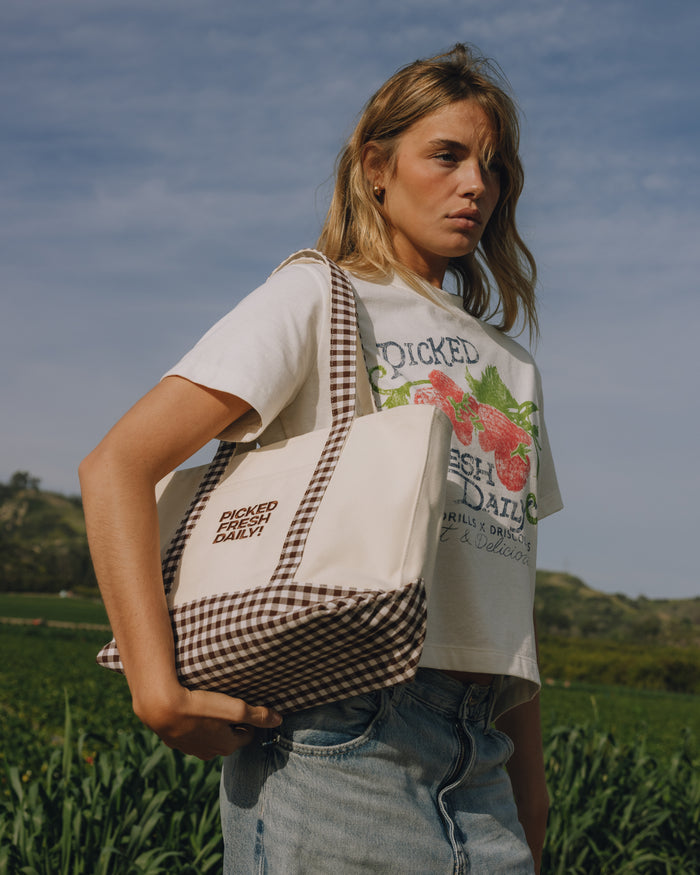 Picked Fresh Daily Tote - Cream + Mocha
