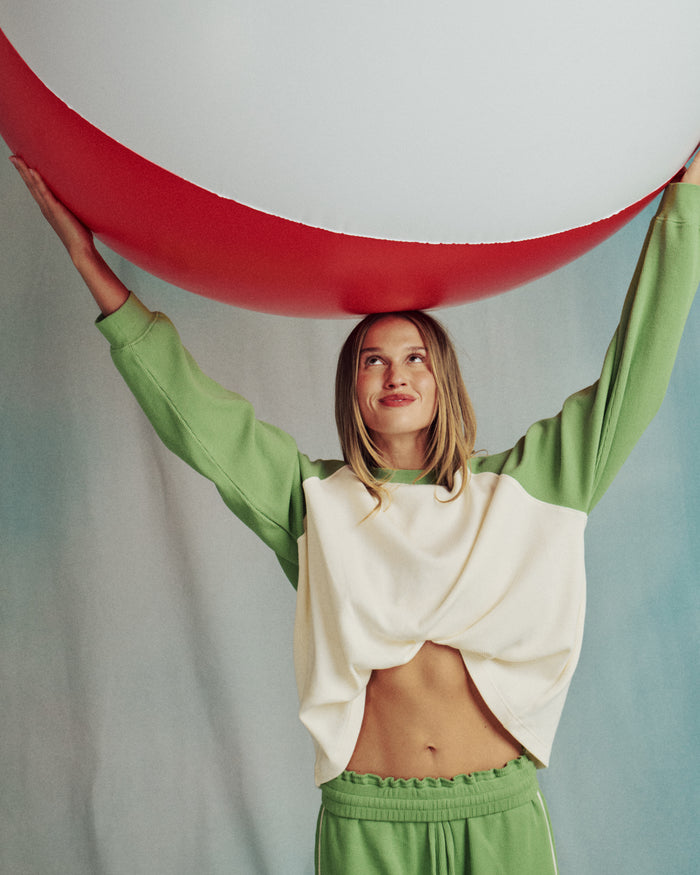 Oversized Raglan Thermal - Lucky + Cream