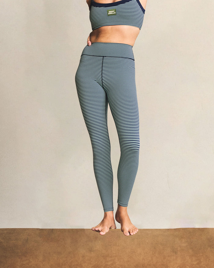 Play! Drills - Navy + Mint Stripe