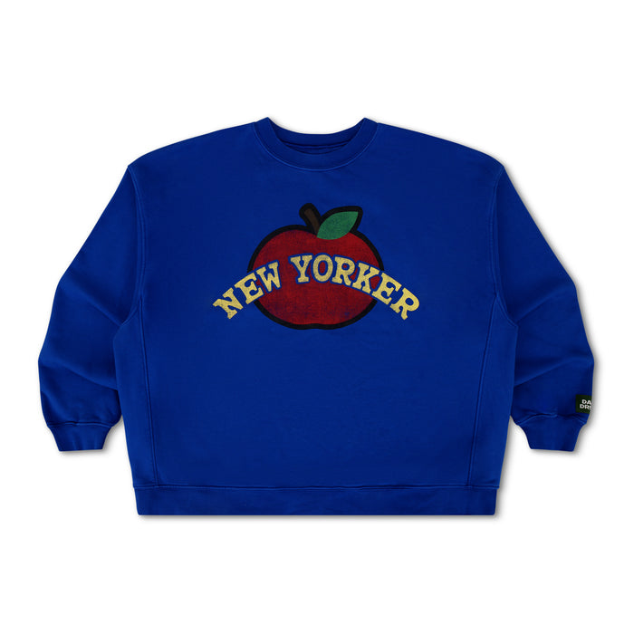 Oversized New Yorker Crew - Cobalt