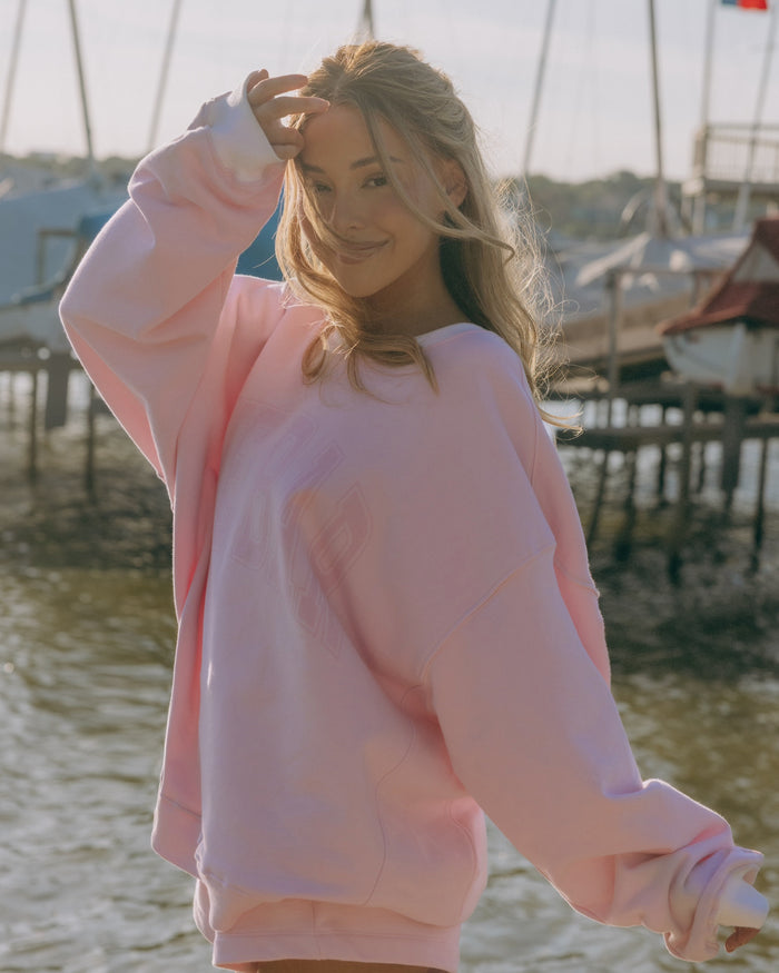 DD x The Bar Reversible Oversized Crew - Cupid + White with Monochrome Patch
