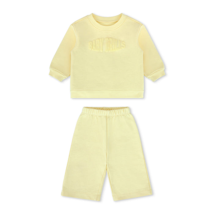 Baby Drills Sport Crew Set - Lemonade with Monochrome Patch