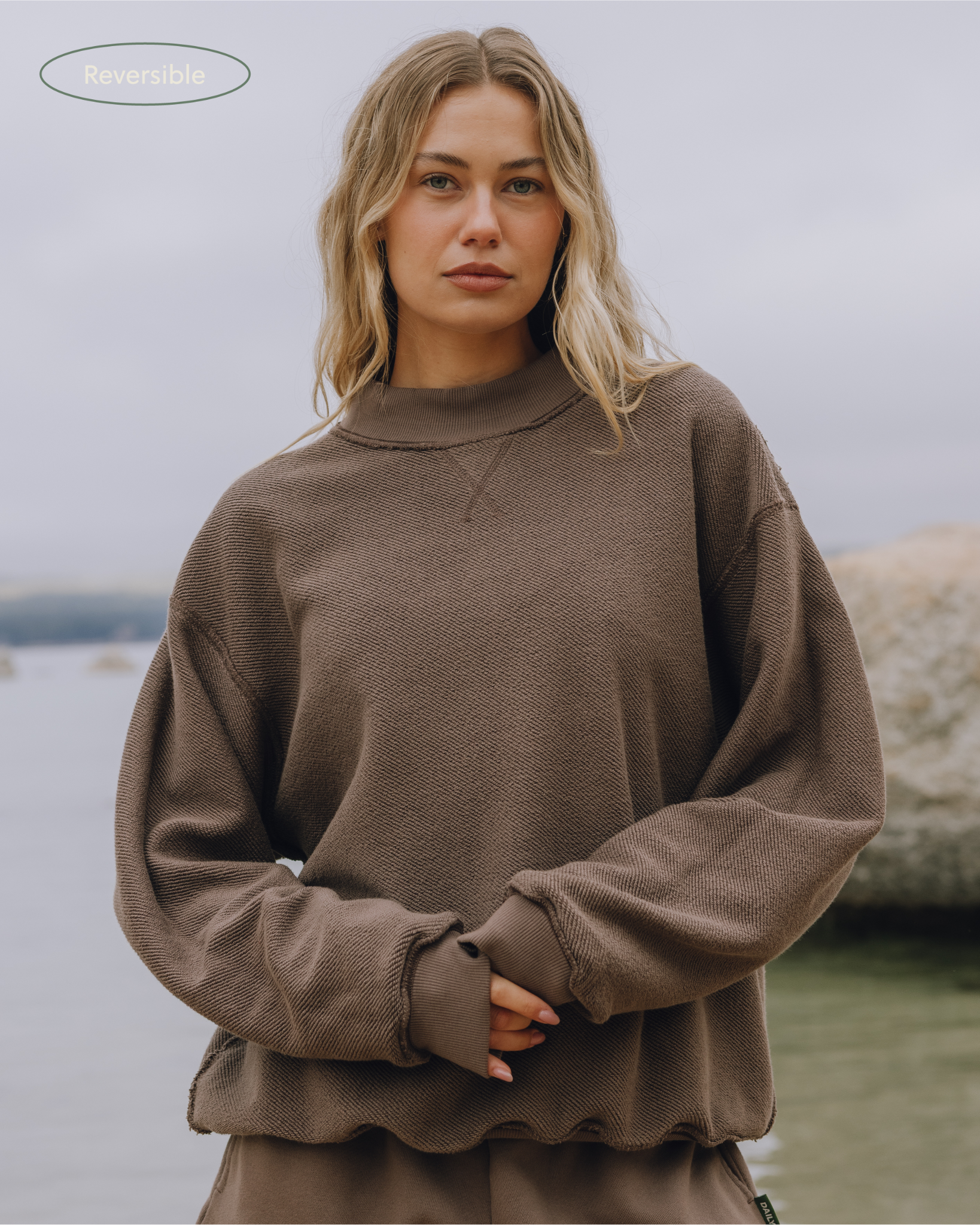 Oversized Heavyweight Vintage Crew - Mocha – shopdailydrills