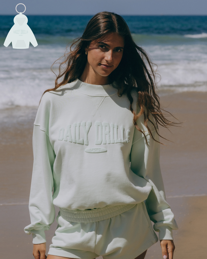 Vintage Sport Crew - Surf with Monochrome Patch