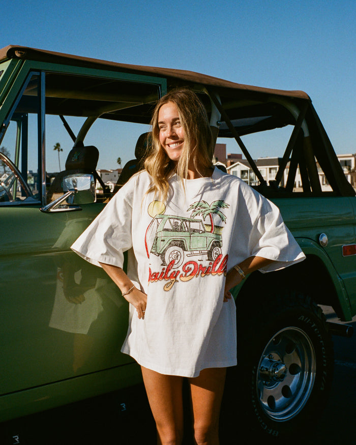 Bronco Beach Tee - White