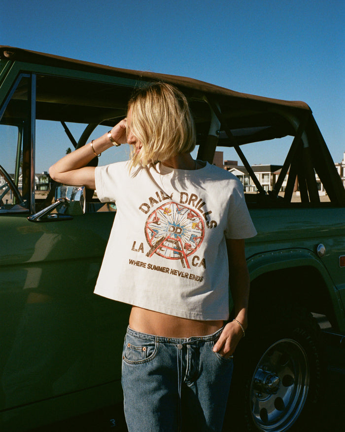 Fun Zone Boxy Tee - Cream