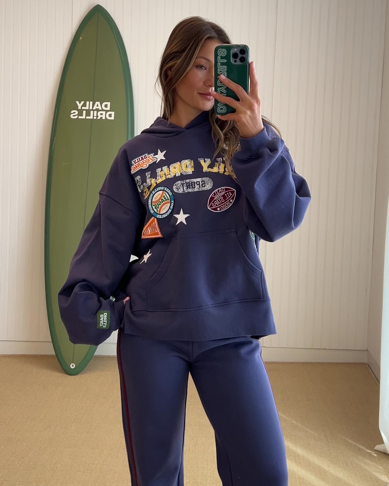 Oversized All Stars Hoodie - Navy – shopdailydrills